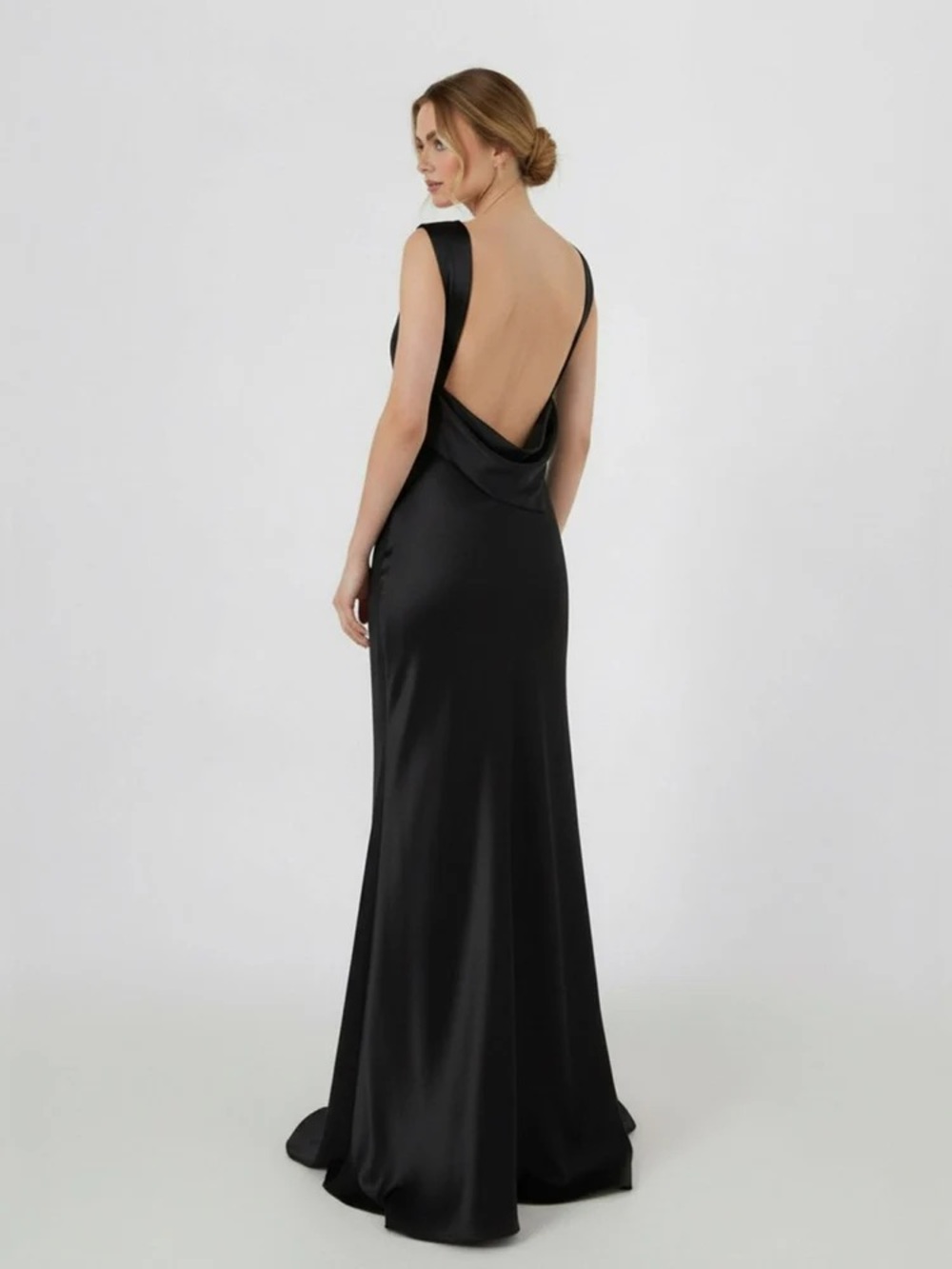 Brand new Kiss prom high backless neck satin dress